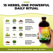 Serene Herbs - Soursop Bitters Liquid - Organic Herbal Guanabana Detox with Black Seed, Moringa & Ginger - Supports Digestive Wellness & Immune Function - 16 fl oz
