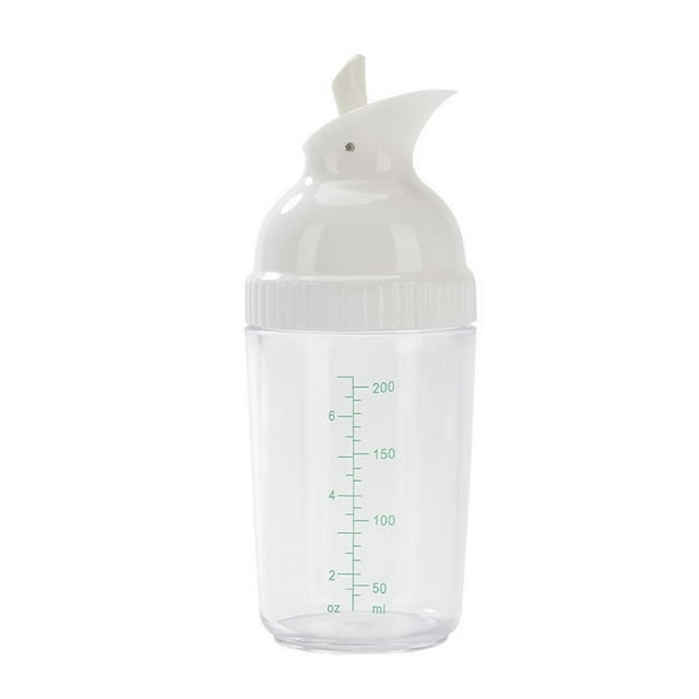 Botella antigoteo para condimentos de cocina | Dispensador de aceite y vinagre de 500 ml | Contenedor hermético para especias, salsas y aderezos | Botella de plástico verde y blanca con cepillo