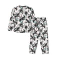 thumbnail image 2 of Uemuo Hawaii Palms Pattern Womens Pajama Sets,PJ Set for Women,Pajamas for Women Logo,Long Sleeve Pajama Set for Women,Soft Long Sleeve Top With Pants-Large, 2 of 9