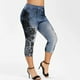 thumbnail image 2 of Leggings de mezclilla con panel de moda para mujer Pantalones de yoga Capris de verano Fridja hfkajh98773, 2 of 6