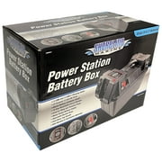 Shoreline Marine SL52079-X Deluxe Power Station Boat Battery Box with USB & USB-C, fits 27m Battery