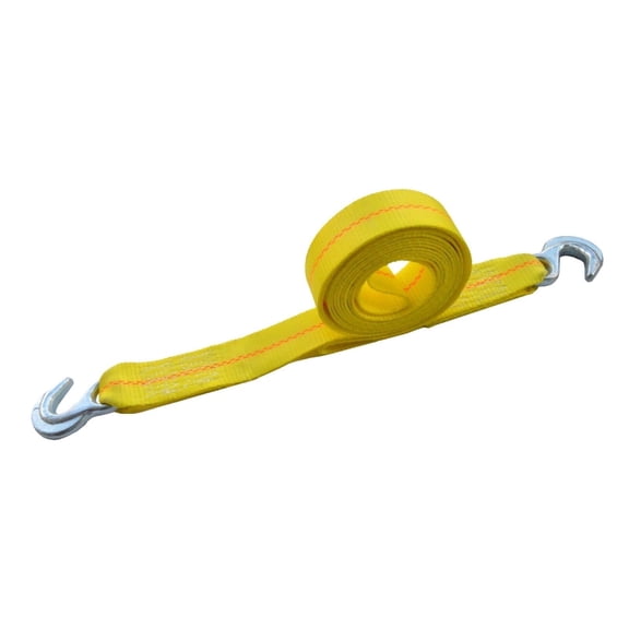 Mega Cargo Control 2" x 15' Heavy Duty Tow Strap With Slip Hook 5,000 lbs Breaking Strength, 1 pack