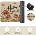 thumbnail image 6 of White Mushrooms Floral Leaves Spring Kitchen Mats Set of 2, Home Decor Low-Profile Kitchen Rugs for Floor - 17x29 and 17x47 Inch, 6 of 6