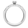 thumbnail image 3 of Dazzlingrock Collection Marquise, Baguette, Tapered & Round White Diamond Three Piece Bridal Engagement Ring Set for Women (1.70 ctw, Color I-J, Clarity I2-I3) in 925 Sterling Silver, Size 6.5, 3 of 6