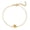 Gold F, variant on Letter Alphabet Bracelet for Women Stainless Steel Bubble Initial Letter Chain Dainty Charm Initial First Name Jewelry H