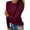 Wine, variant on Ymyiu Long Sleeve Blouses for Women Womens Tops Long Sleeve Lightweight Shirts 2025 Fall Fashion Clothing Trendy Tops Crewneck Knit Basic Tee (,5XL)