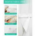 thumbnail image 3 of No Hook Shower Curtain with Snap in Liner, Vintage Flowers Watercolor Floral Leaves Linen Hotel Shower Curtains for Bathroom, Washable Shower Curtain Liner Set with Mesh Top Window, 36"x78", 3 of 6