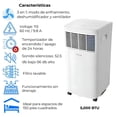 thumbnail image 4 of Aire Acondicionado Portátil Vissani Deshumidificador y Ventilador Apagado Automático Control Remoto 115 V 5000 BTU Reacondicionado, 4 of 11