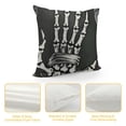 thumbnail image 4 of Shiartex Get Named Skull Decorations Pillow Cover Backdrop Black and White Funny Rock Roll Halloween Farmhouse Decor Throw Pillow Cases Cushion Cover Home Decoration White, 4 of 5