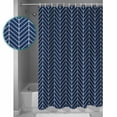 thumbnail image 3 of Shower Curtain, Abstract Blue White Chevron Texture Waterproof Shower Curtain Set with Hooks for Bathroom Showers,Stalls and Bathtubs,72x72In Geometric Herringbone, 3 of 8