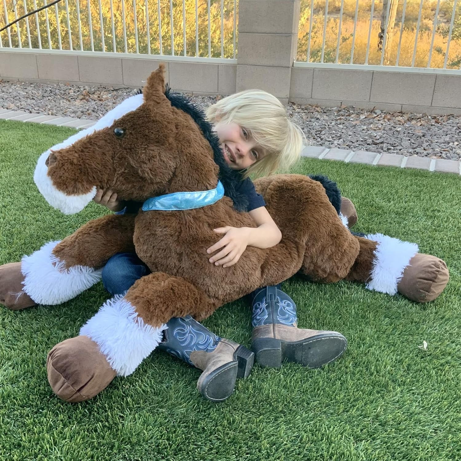 MaoGoLan 47" Giant Horse Stuffed Animal Large Stuffed Horse Plush Toy
