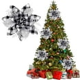 thumbnail image 2 of 1PC Light White Glitter Poinsettia, 5.1 Inch Artificial Christmas Flower Ornament, Holiday Tree Decoration with Sticks, 2 of 9