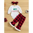 thumbnail image 2 of Canis Newborn Baby Girls Cotton Tops Romper Floral Pants 3Pcs Outfits Set Clothes, 2 of 7