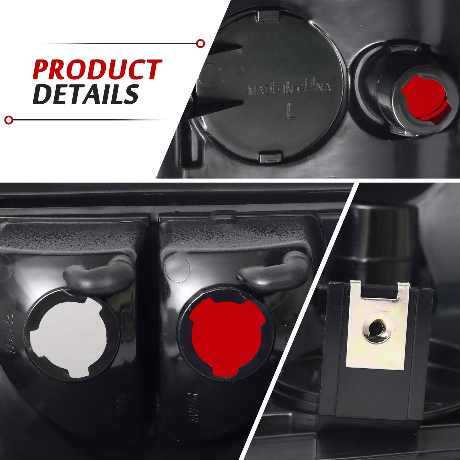 Sennachine For 1999-2006 Chevy Silverado 1500 2500 3500 Pair Smoke Tail Lights Brake Lamps