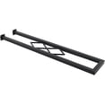 thumbnail image 4 of 3.3ft U-Shaped Stair Handrail, Floor Mounted Carbon Steel Hand Rail with Diamond Pattern Industrial Staircase Railing Non-Slip for Indoor Stairs Porch Deck, 330lbs Capacity (Black), 4 of 9
