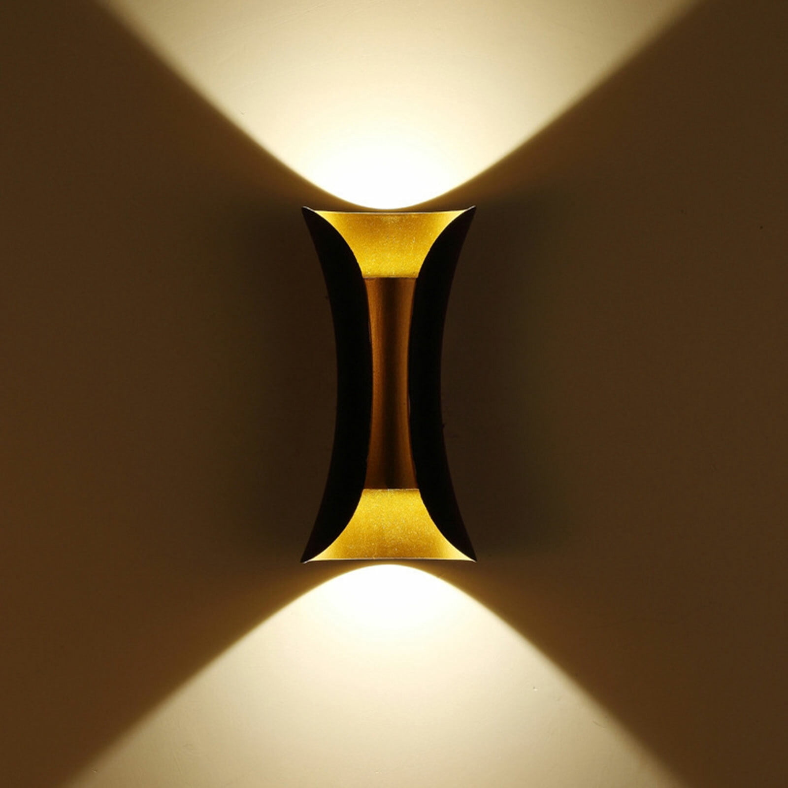 Modern Up Down Wall Light Indoor Outdoor Sconce Black Porch Aluminium Fixture
