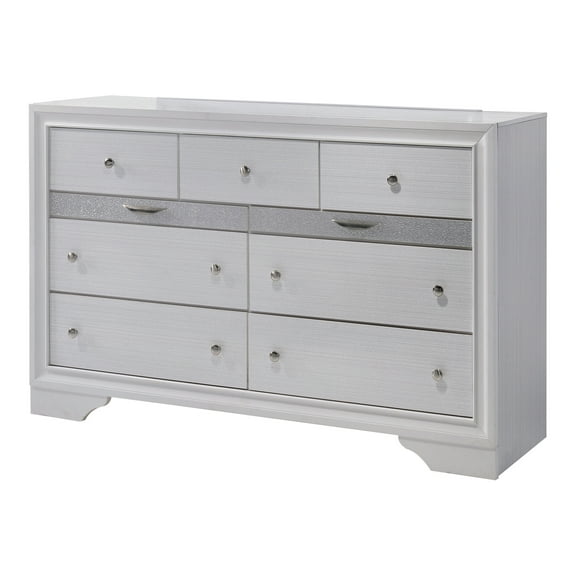 Furniture of America Lubbock Adult Modern 9-Drawer Dresser, White