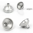 thumbnail image 4 of Portable 8mm Stainless Steel Funnel for All Hip Flasks Flask Filler Wine Pot (Silver), 4 of 5