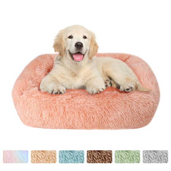 Plush Dog Bed Calming Puppy Cat Pet Beds Pad Soft Warm Sleeping Kennel