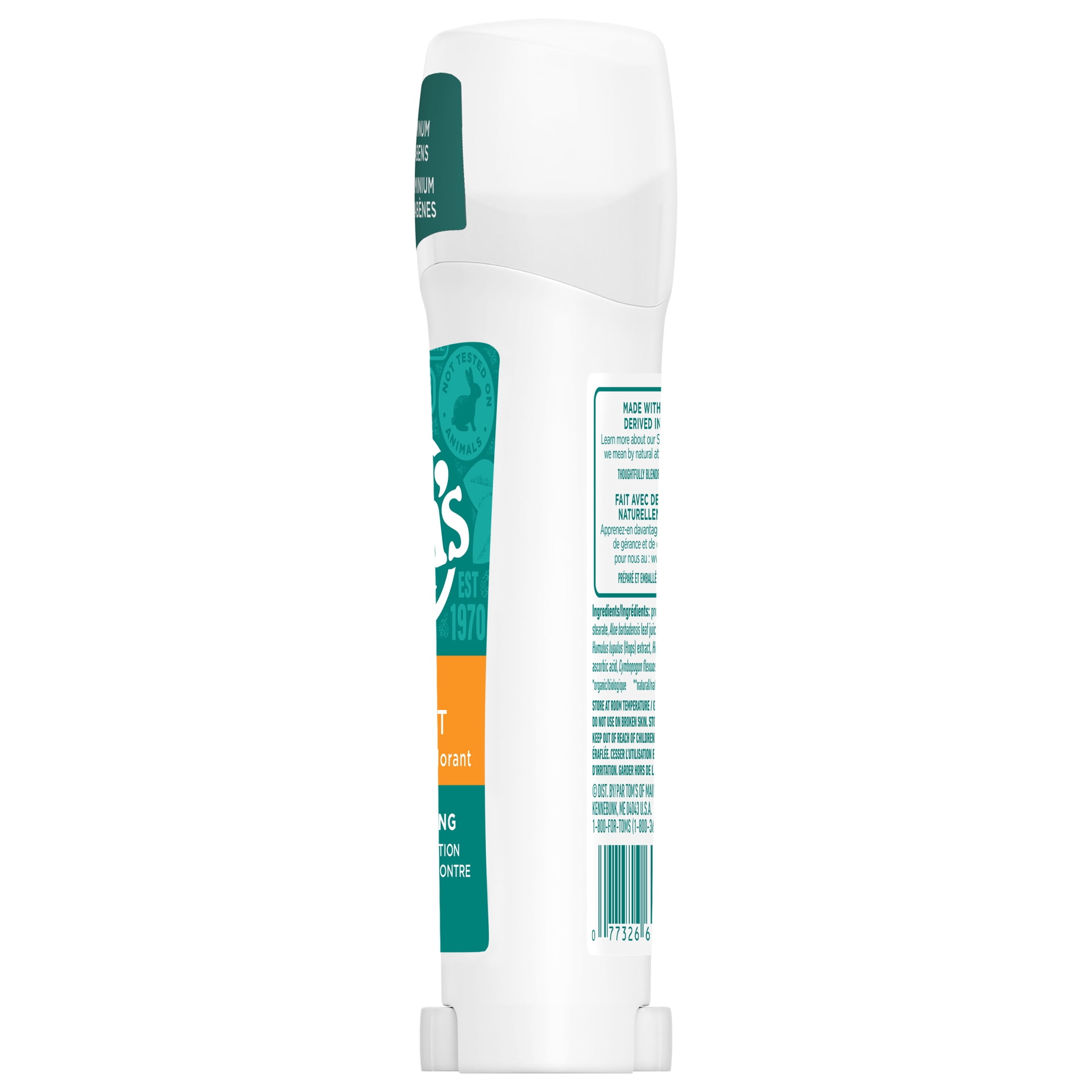 Tom's of Maine Long-Lasting Aluminum-Free Natural Deodorant for Women, Fresh Apricot, 2.25 oz
