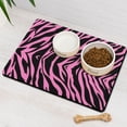 thumbnail image 3 of Pet Feeding Mat with Abstract Zebra Pattern, Durable Waterproof Dog Food Mat, Absorbent, Non-Slip, Quick Dry, Washable Mat Featuring Cute Cartoon Zebra Stripes and Gradient Style, 3 of 7