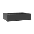 thumbnail image 7 of Castello USA Inc Pyramid 24" Solid Surface Manmade Stone Bathroom Sink in Black, 7 of 7