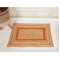 thumbnail image 5 of Rectangle Rug Natural Jute Rug Hand Braided Beige and Orange Color Scalloped Area Rug, 5 of 5
