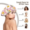thumbnail image 6 of Cute Avocado Egg Leaves Silk Bonnet for Sleeping Women Men, Adjustable Elastic Satin Bonnet Bonnet for Sleeping, Soft Similar Silk Curly Cuteness Hair Bonnet for Sleeping, 6 of 7