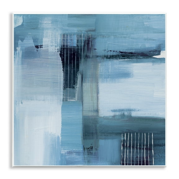 Stupell Industries Woven Paint Streaks Abstract Painting Unframed Art Print Wall Art, 12 x 12