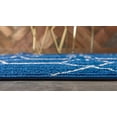 thumbnail image 4 of Unique Loom 3140880 Tapis Rectangulaire à Motif Géométrique Treillis 9 x 12 Pi, Bleu Marine, 4 of 5