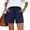 AH08_Navy, variant on Resicozy Linen Shorts for Women Casual Summer High Waisted Wide Leg Lounge Beach Vacation Shorts with Pockets Khaki XL