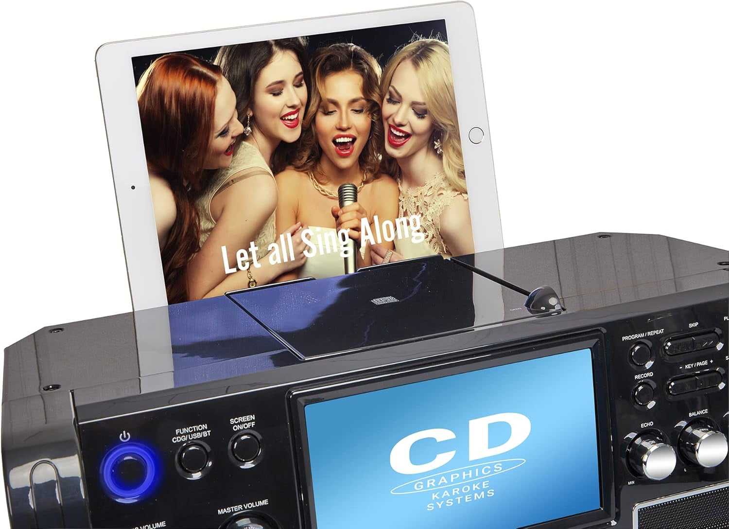 Starion KS780-B Portable Bluetooth CD+G Karaoke Machine l Built-in 7 Inch TFT Screen