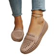 thumbnail image 6 of Willtoo Women's Hollow Out Flat Jelly Sandals, Solid Color Round Toe PVC Slip On Shoes, Casual Summer Beach Sandals, 6 of 6