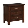 thumbnail image 2 of Barstow 3-drawer Rectangular Nightstand Pinot Noir, 2 of 3