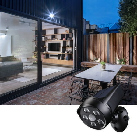 TORCHSTAR Outdoor LED Solar Motion Sensor Security Lights, Black