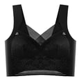 thumbnail image 5 of Gyexs Women's Lace Back Bra Thin Gathered Traceless Underwear Seamless Comfort Drop Style Womens Bras, Black, Size XXXXXL, 5 of 5