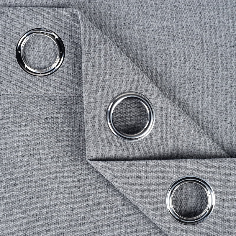 Superior Neal 100% Blackout Curtains Set of 2, Grommet Curtain Pannel Pair, Grney, 52"W x 84"L