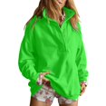 thumbnail image 2 of Green Hoodies for Women Sweatshirt for Women Oversized Casual Long Sleeve Button Neck Pullover Tops Fashion Outfits Clothes Women Fall Clothes, 2 of 4