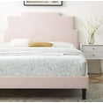 thumbnail image 5 of Platform Bed Frame, Queen Size, Velvet, Pink, Modern Contemporary Urban Design, Bedroom Master Guest Suite, 5 of 10