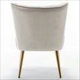 thumbnail image 5 of Uspridefurniture Sauter 23.2" Wide Mid-Century Modern Microfiber Accent Chair, Ivory, 5 of 5