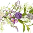 thumbnail image 4 of Northlight Artificial Wildflower and Berry Spring Garland, Purple, 5 ft, 4 of 5