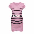 thumbnail image 2 of Vêtements de Grossesse Offres de l'Action de Grâce Liquidation Été Vêtements de Maternité pour Femmes Col Rond Manches Courtes Volants Pli Hauts de Grossesse, 2 of 5