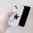 thumbnail image 5 of Clear iPhone 14 Case, Cute Glitter 3D Stars Crystal Heart Clear, Sparkly Cute Phone Cases with Aesthetic Design Shockproof Protective Cover Clear, 5 of 14