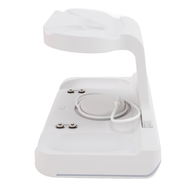 Charging Dock for Quest3S, PD 18W Fast Charging with RGB Light, Vertical Charging Stand for VR Headset and Controller with 2 Rechargeable Batteries, Type C Charging Port, White