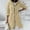 Khaki, variant on Womens Hooded Long Coat Fashion Hem Irregular Full Zipper Sweatshirt Jacket, Winter Outwears Hooded Drawstring Coat with Pockets