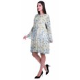 thumbnail image 3 of Moomaya Womens Long Sleeve Printed Knee Length Dress Flared Flowy Summer Dress, 3 of 6