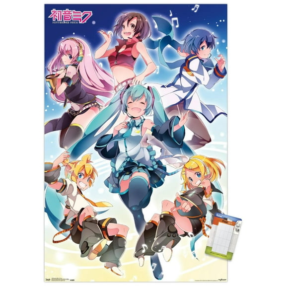 Hatsune Miku - Group Wall Poster, 14.725" x 22.375"