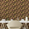 thumbnail image 2 of Ambesonne Plum Flowers Peel & Stick Wallpaper for Home, Vintage Dreamy Floral, 13"x36", Mustard Purple Umber, 2 of 5