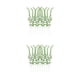 thumbnail image 4 of Inteprter 12 paquetes/lote patrones de hojas transparentes ramo de plantas simuladas de eucalipto precio bajo plantas artificiales de plástico verde 2Conjunto, 4 of 6