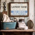 thumbnail image 2 of Laundry Room Metal Tin Sign Self Service Wash Dry Fold Vintage Wall Art Decor for Friends and Family 12x8 Inches, 2 of 7
